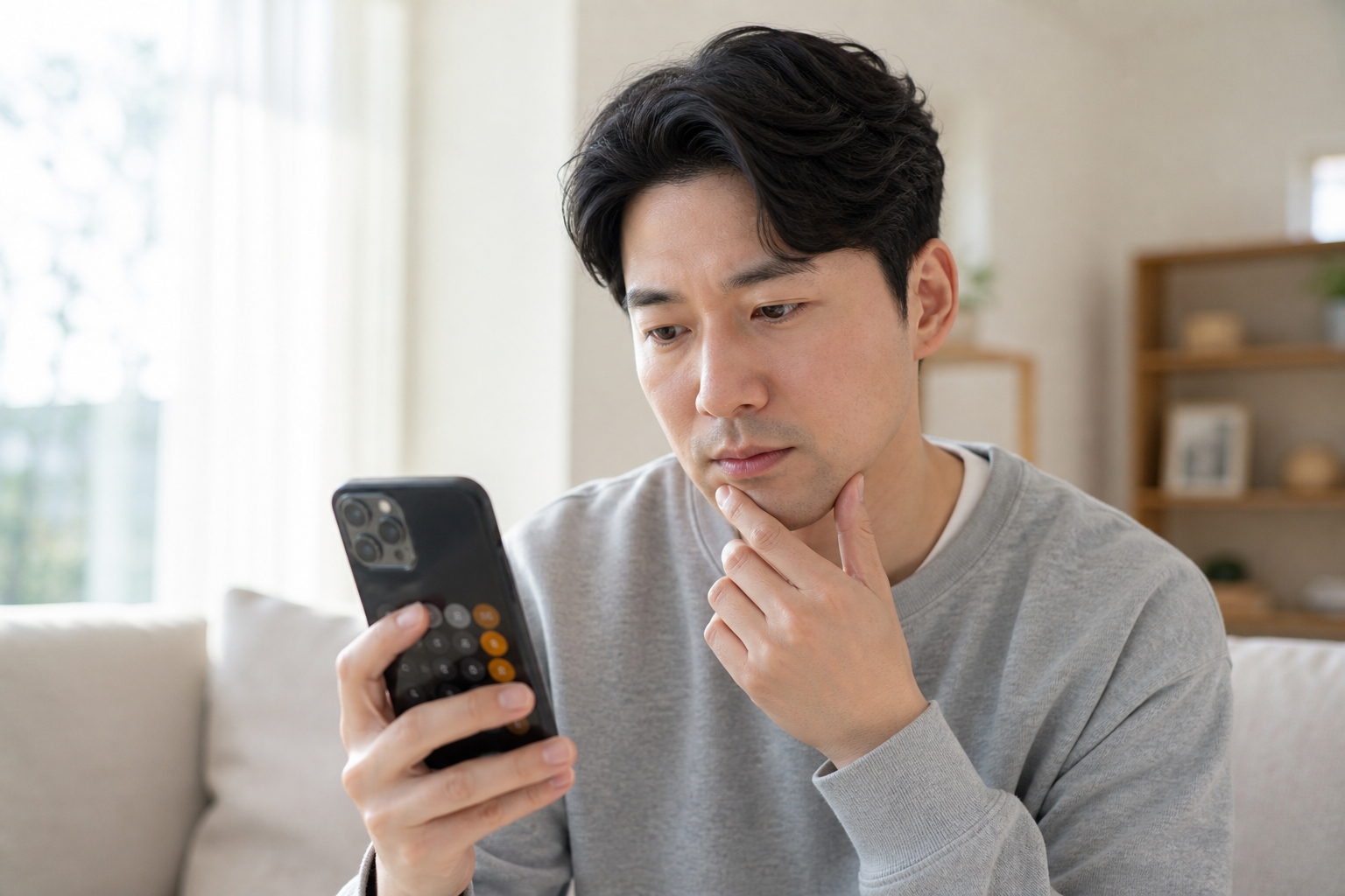수염 제모 상담을 받는 남성